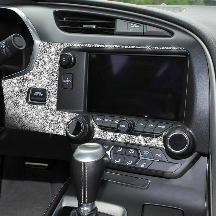 For Chevrolet Corvette C7 2014-2019 4 in 1 Car Central Control Panel Diamond Decorative Sticker, Left Drive