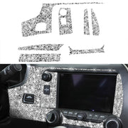 For Chevrolet Corvette C7 2014-2019 7 in 1 Car Central Control Panel Diamond Decorative Sticker, Left Drive
