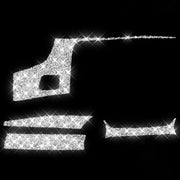 For Chevrolet Corvette C7 2014-2019 7 in 1 Car Central Control Panel Diamond Decorative Sticker, Left Drive