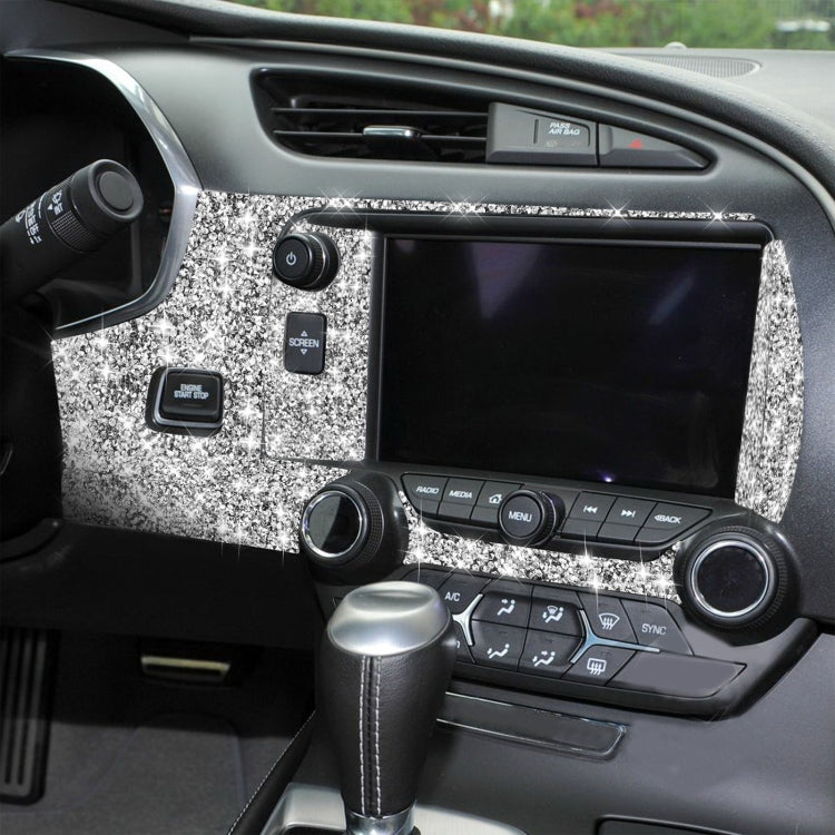 For Chevrolet Corvette C7 2014-2019 7 in 1 Car Central Control Panel Diamond Decorative Sticker, Left Drive