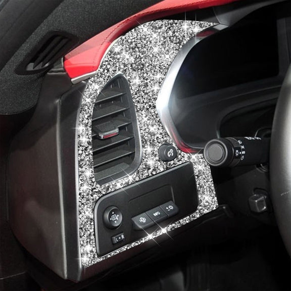 For Chevrolet Corvette C7 2014-2019 Car Left Air Outlet Panel Diamond Decorative Sticker, Left Drive