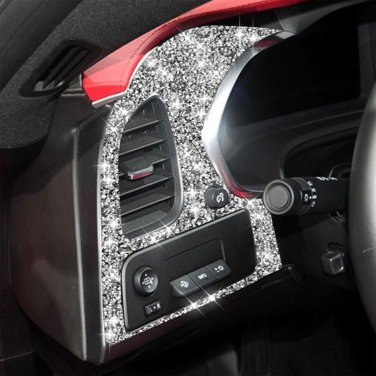 For Chevrolet Corvette C7 2014-2019 Car Left Air Outlet Panel Diamond Decorative Sticker, Left Drive