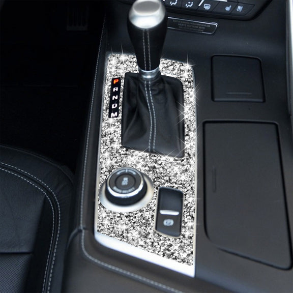 For Chevrolet Corvette C7 2014-2019 Car Gear Panel Diamond Decorative Sticker, Left Drive