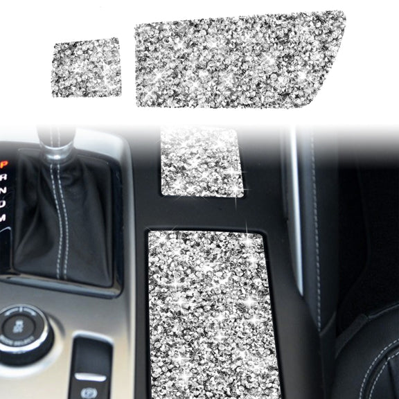 For Chevrolet Corvette C7 2014-2019 Car Cup Holder Cover Diamond Decorative Sticker, Left Drive