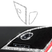 For Chevrolet Corvette C7 2014-2019 Car Door Speaker Frame Diamond Decorative Sticker, Left Drive