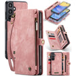 For Samsung Galaxy A15 5G CaseMe 008 Multifunctional Zipper Wallet Leather Phone Case with Lanyard(Pink) - free shipping - PMC Jewellery - Order now!
