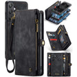 For Samsung Galaxy A25 4G CaseMe 008 Multifunctional Zipper Wallet Leather Phone Case with Lanyard(Black) - free shipping - PMC Jewellery - Order now!