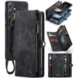 For Samsung Galaxy A35 5G CaseMe 008 Multifunctional Zipper Wallet Leather Phone Case with Lanyard(Black) - free shipping - PMC Jewellery - Order now!
