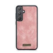 For Samsung Galaxy A55 5G CaseMe 008 Multifunctional Zipper Wallet Leather Phone Case with Lanyard(Pink)