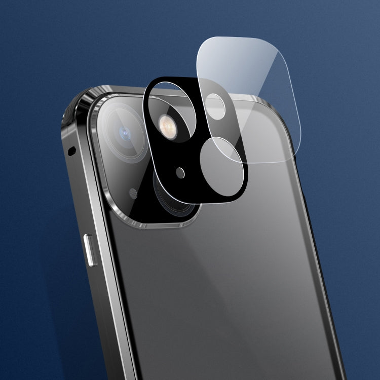 For iPhone 15 Pro Max Anti-peeping Magnetic Tempered Glass Phone Case(Blue)