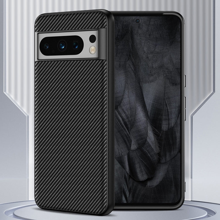 For Google Pixel 9 Ultra-thin Carbon Fiber Texture Printing Phone Case(Gold)
