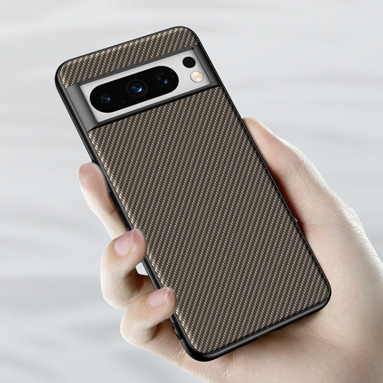 For Google Pixel 9 Ultra-thin Carbon Fiber Texture Printing Phone Case(Gold)