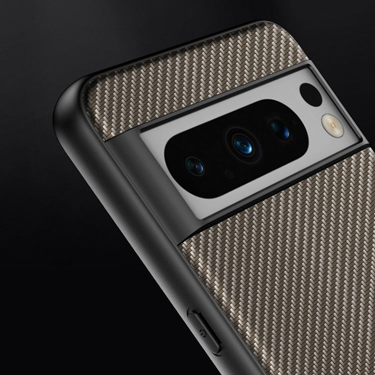 For Google Pixel 9 Ultra-thin Carbon Fiber Texture Printing Phone Case(Gold)