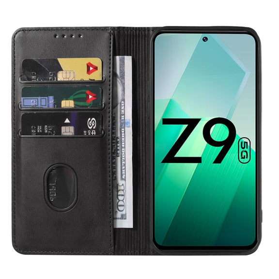 For vivo iQOO Z9 Magnetic Closure Leather Phone Case(Black)