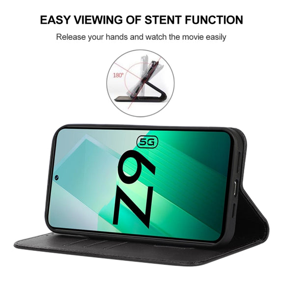 For vivo iQOO Z9 Magnetic Closure Leather Phone Case(Black)