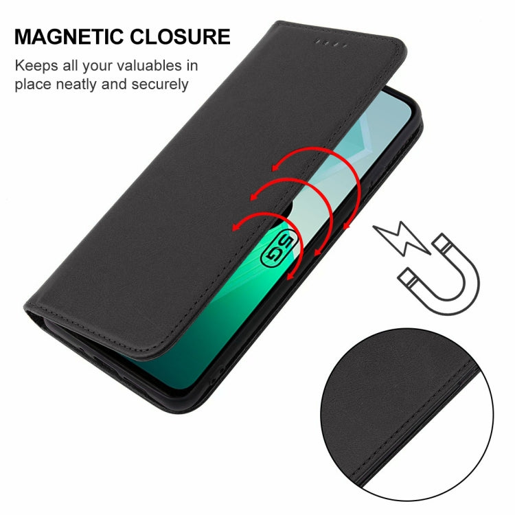 For vivo iQOO Z9 Magnetic Closure Leather Phone Case(Black)