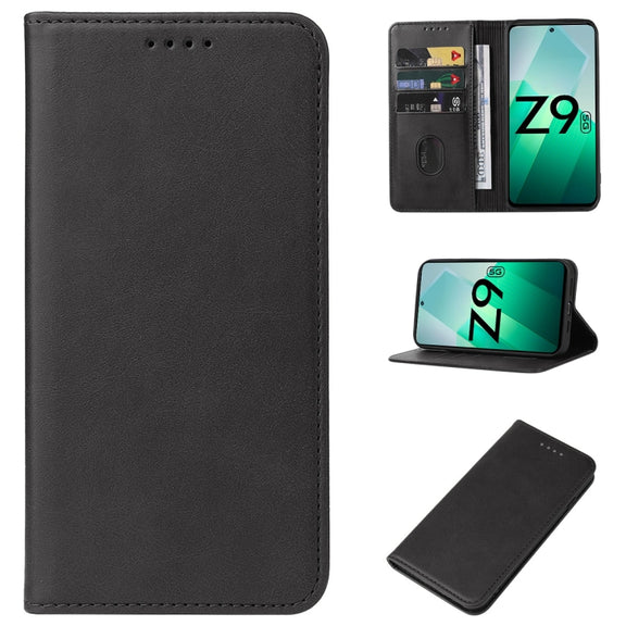 For vivo iQOO Z9 Magnetic Closure Leather Phone Case(Black)
