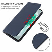For vivo S18 Magnetic Closure Leather Phone Case(Blue)