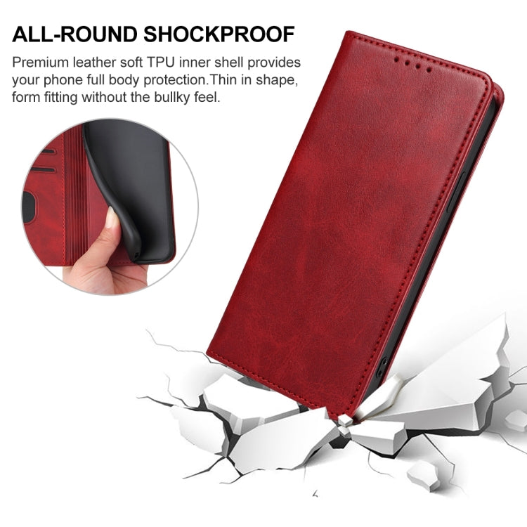 For vivo S18 Pro Magnetic Closure Leather Phone Case(Red)