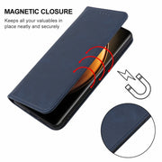 For vivo X100 Magnetic Closure Leather Phone Case(Blue)