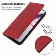 For vivo iQOO 12 Magnetic Closure Leather Phone Case(Red)