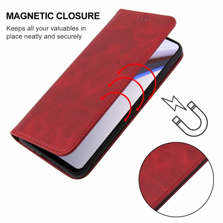 For vivo iQOO 12 Magnetic Closure Leather Phone Case(Red)