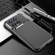 For Xiaomi 14 Carbon Fiber Texture Shockproof TPU Phone Case(Black)