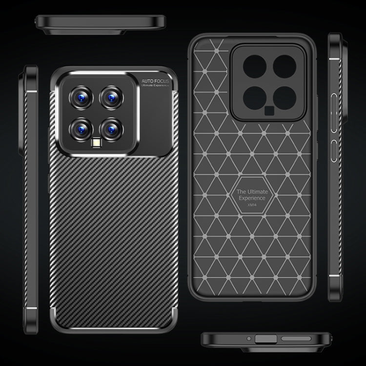 For Xiaomi 14 Carbon Fiber Texture Shockproof TPU Phone Case(Black)