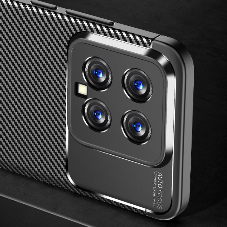 For Xiaomi 14 Carbon Fiber Texture Shockproof TPU Phone Case(Black)