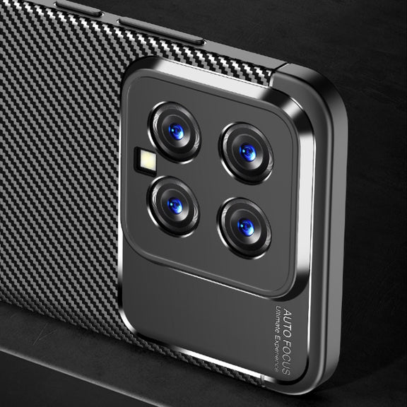For Xiaomi 14 Carbon Fiber Texture Shockproof TPU Phone Case(Black)