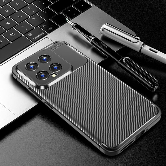 For Xiaomi 14 Carbon Fiber Texture Shockproof TPU Phone Case(Black)