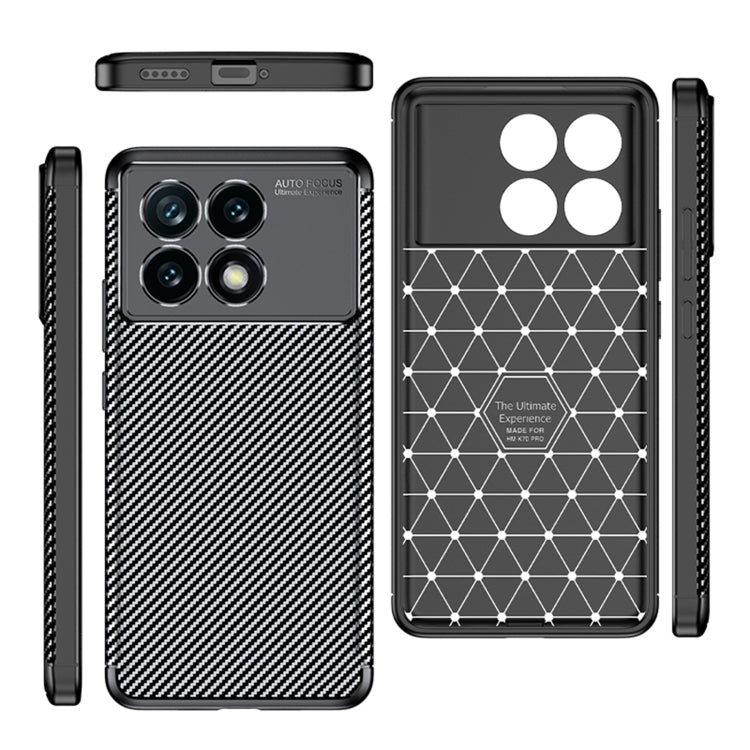 For Xiaomi Redmi K70 Carbon Fiber Texture Shockproof TPU Phone Case(Black)