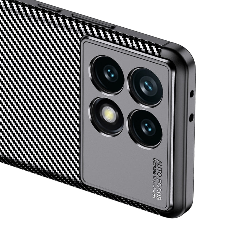 For Xiaomi Redmi K70 Carbon Fiber Texture Shockproof TPU Phone Case(Black)