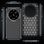 For Xiaomi 14 Ultra Carbon Fiber Texture Shockproof TPU Phone Case(Black)