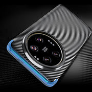 For Xiaomi 14 Ultra Carbon Fiber Texture Shockproof TPU Phone Case(Black)