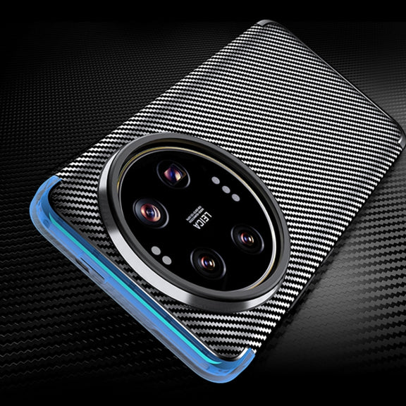 For Xiaomi 14 Ultra Carbon Fiber Texture Shockproof TPU Phone Case(Black)
