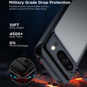 For Google Pixel 9 Pro Ultra-thin Translucent PC+TPU Phone Case(Black)