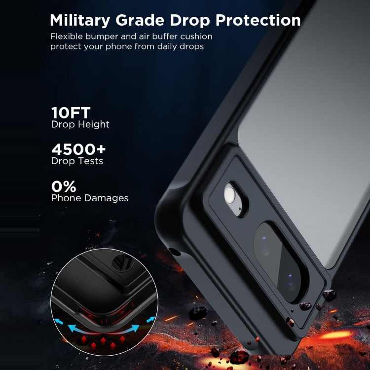 For Google Pixel 9 Ultra-thin Translucent PC+TPU Phone Case(Black)
