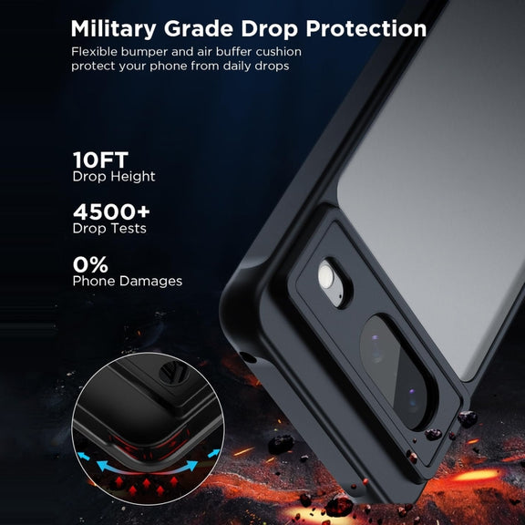 For Google Pixel 9 Ultra-thin Translucent PC+TPU Phone Case(Black)