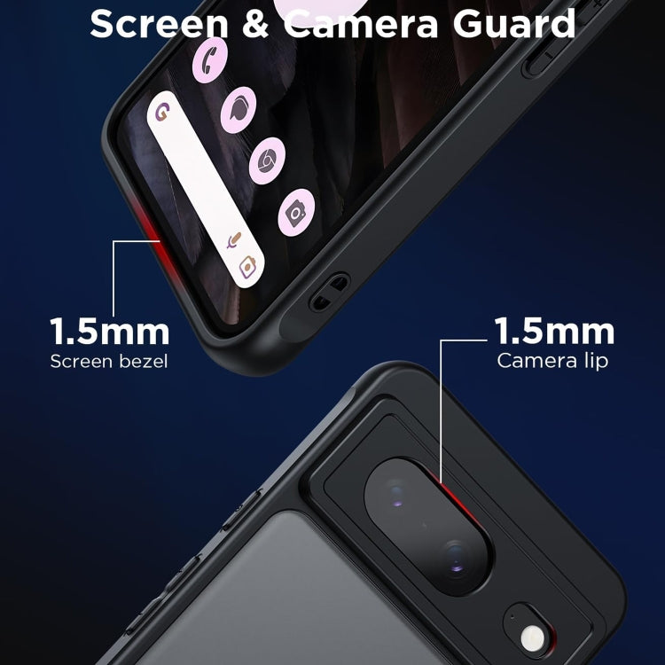 For Google Pixel 9 Ultra-thin Translucent PC+TPU Phone Case(Black)