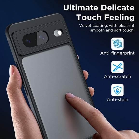 For Google Pixel 9 Ultra-thin Translucent PC+TPU Phone Case(Black)