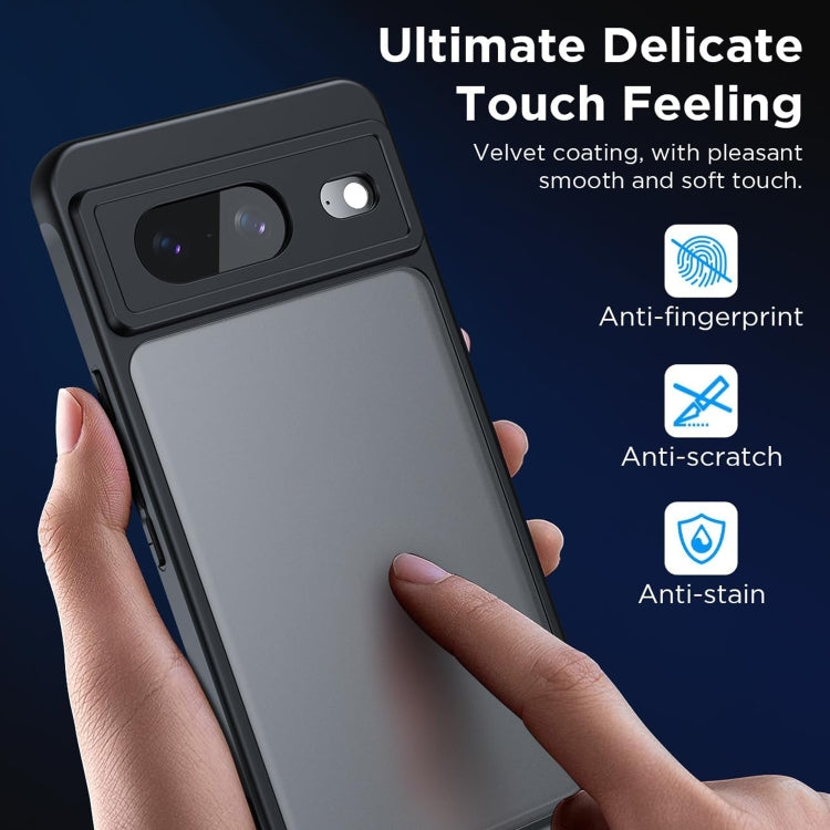 For Google Pixel 9 Ultra-thin Translucent PC+TPU Phone Case(Black)