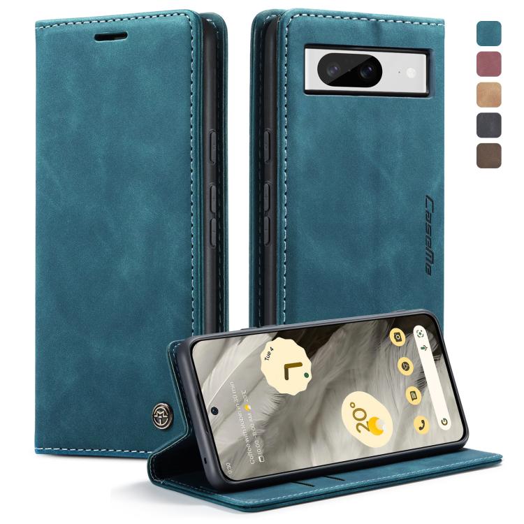 For Google Pixel 8 CaseMe 013 Multifunctional Horizontal Flip Leather Phone Case(Blue)