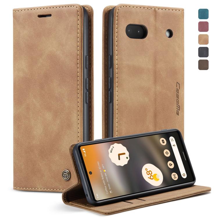For Google Pixel 6A CaseMe 013 Multifunctional Horizontal Flip Leather Phone Case(Brown)