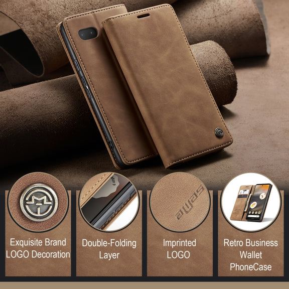 For Google Pixel 6A CaseMe 013 Multifunctional Horizontal Flip Leather Phone Case(Brown)