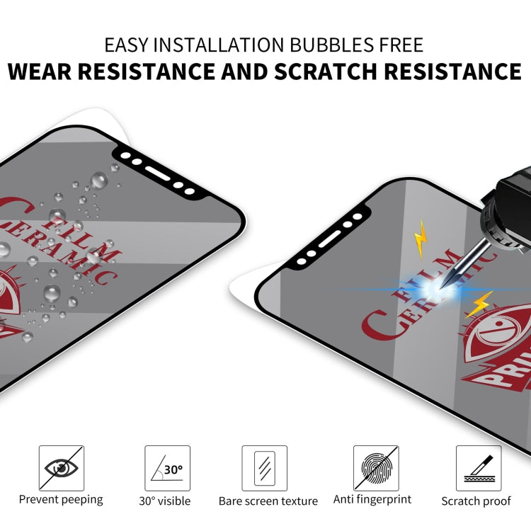 For iPhone 15 Full Coverage HD Privacy Ceramic Film
