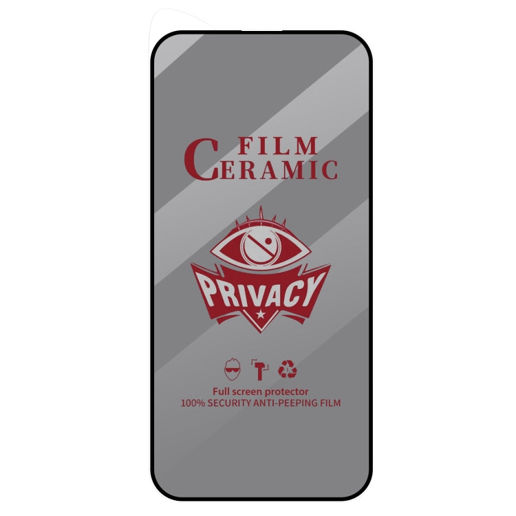 For iPhone 16 25pcs Full Coverage HD Privacy Ceramic Film