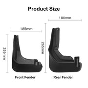 For Mercedes-Benz C-Class W205 Sport 2015-20 4pcs/Set Car Auto Soft Plastic Splash Flaps Fender Guard