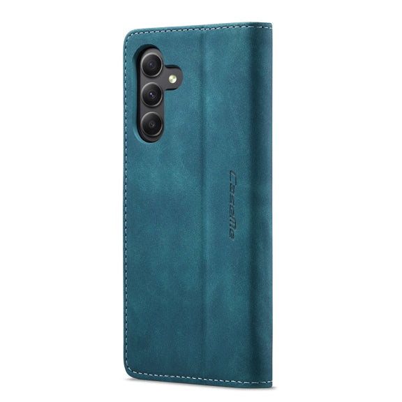 For Samsung Galaxy A25 5G CaseMe 013 Multifunctional Horizontal Flip Leather Phone Case(Blue)