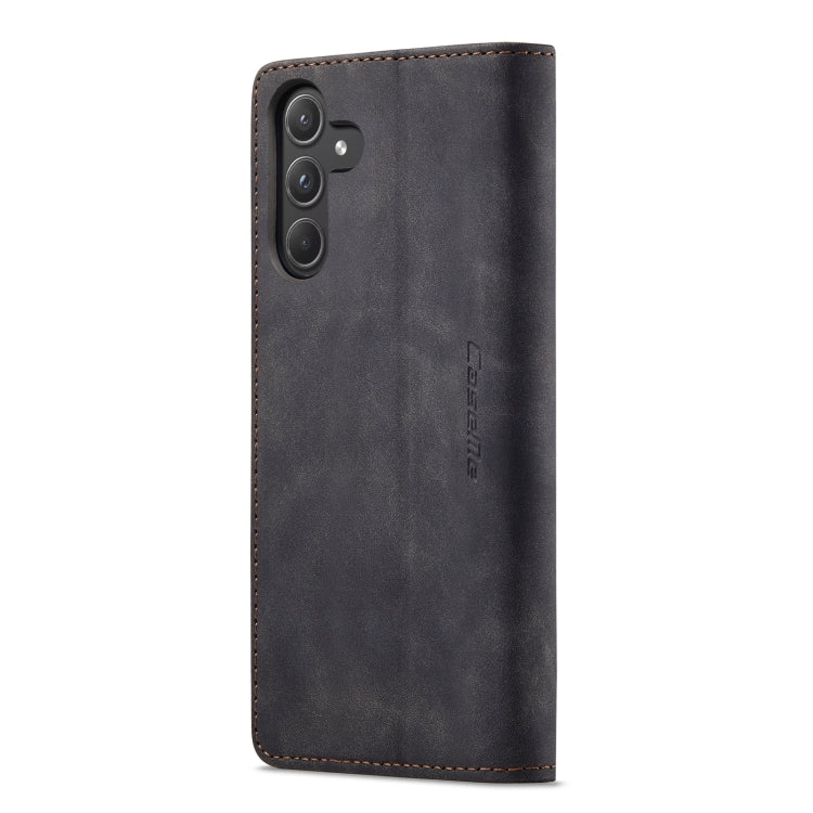 For Samsung Galaxy A55 5G CaseMe 013 Multifunctional Horizontal Flip Leather Phone Case(Black)